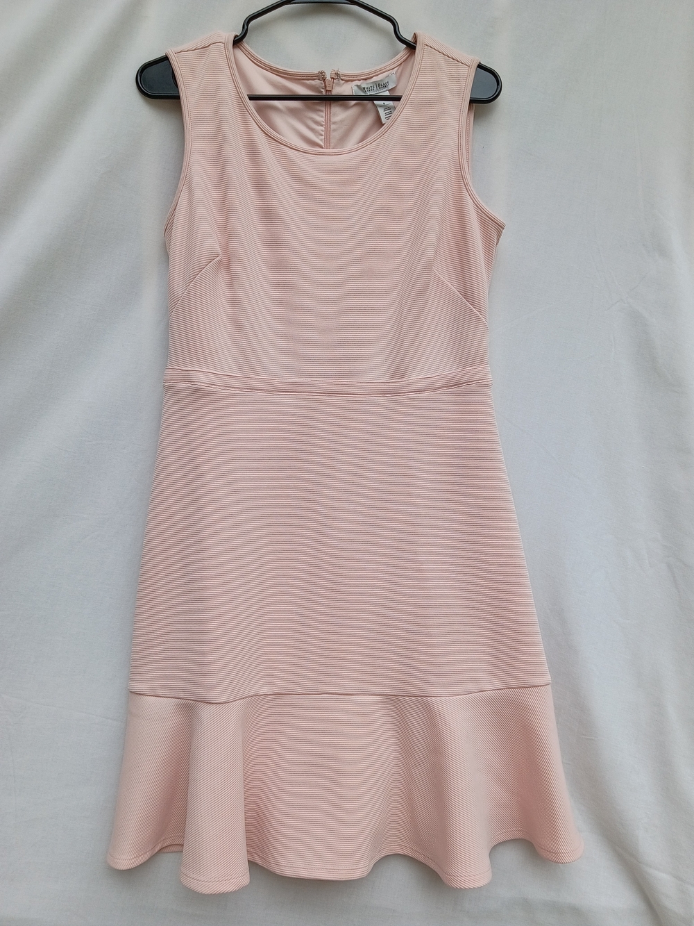 White House Black Market Soft Blush Pink Sleeveless Flared Midi Dress